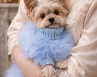 Suéter cálido de pavo para perros, prenda premium de otoño/invierno, suéter elegante para perros pequeños, regalo chic para mascotas