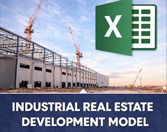 Plantilla de Excel para el modelo de desarrollo inmobiliario industrial / Pro Forma, análisis de cascada, TIR y análisis de sensibilidad.
