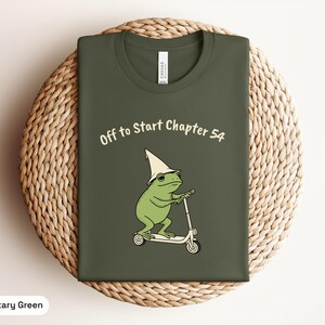 Off to Start Chapter 54 Shirt, Frog Birthday Shirt, Frog on Scooter Tee, 54th Birthday Shirt, Cottagecore Frog Tee, 54th Birthday Gift