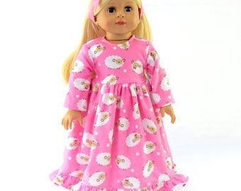 2 piece lamb nightgown that fits 18" dolls American Girl dolls