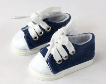 Navy canvas sneaker doll shoes fits 18" dolls American Girl