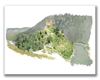 Limited and signed print — Château d'Alleuze