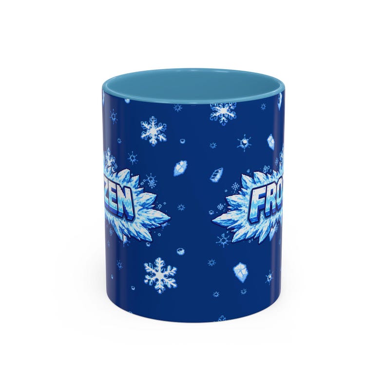 Taza Retro Gamer Frozen Status / Taza de café con efecto de hielo pixelado / Taza para juegos de rol / Idea de regalo para gamers imagen 2