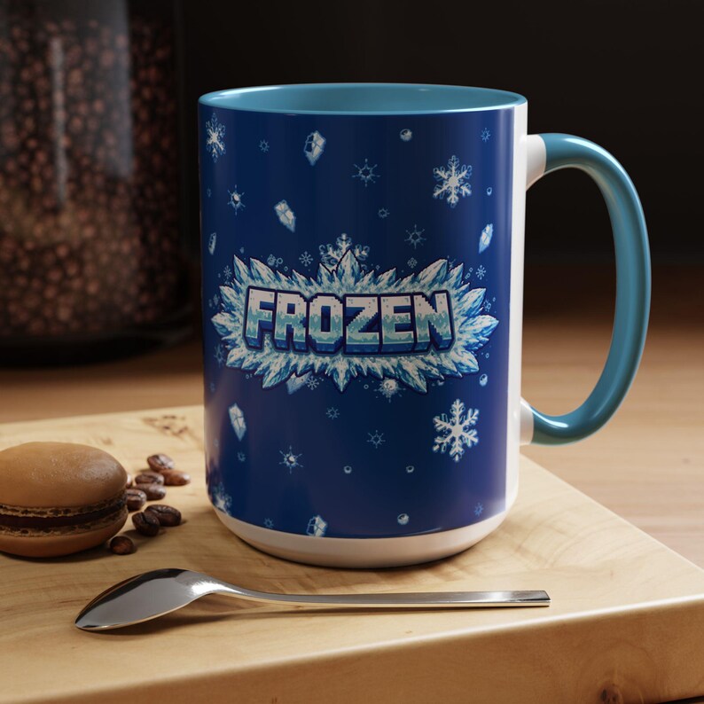 Taza Retro Gamer Frozen Status / Taza de café con efecto de hielo pixelado / Taza para juegos de rol / Idea de regalo para gamers imagen 11