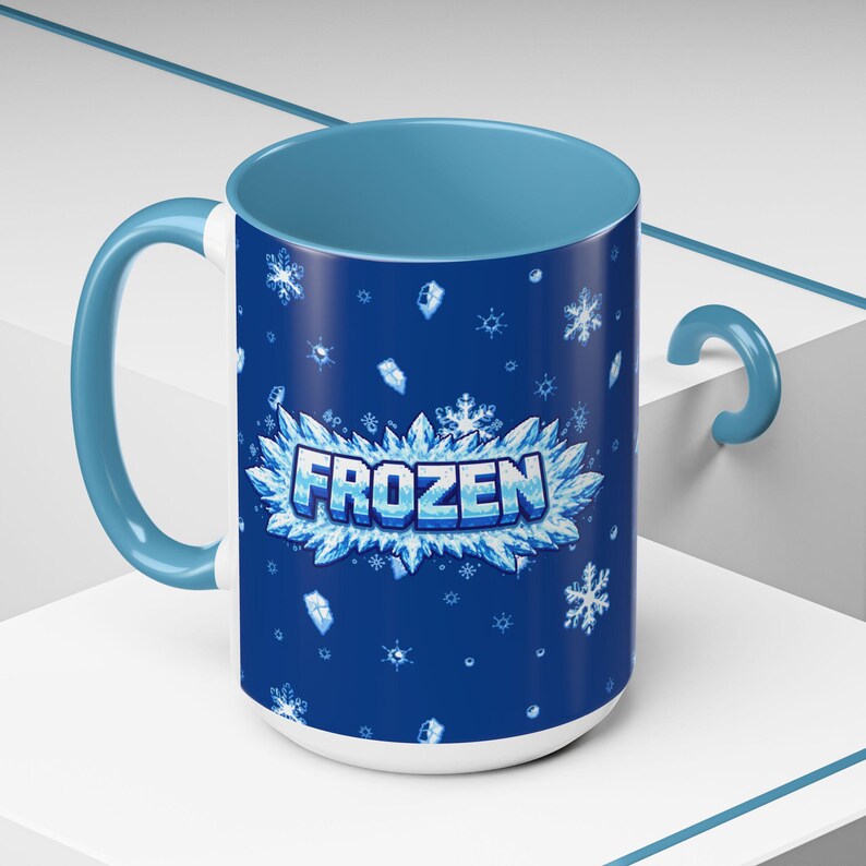 Taza Retro Gamer Frozen Status / Taza de café con efecto de hielo pixelado / Taza para juegos de rol / Idea de regalo para gamers imagen 12