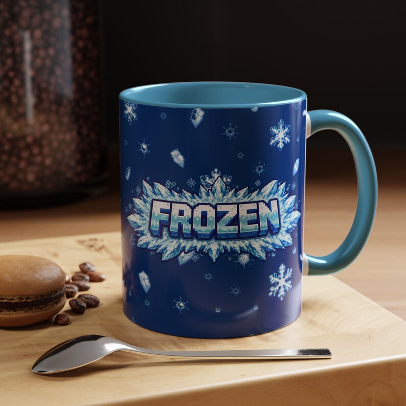 Taza Retro Gamer Frozen Status / Taza de café con efecto de hielo pixelado / Taza para juegos de rol / Idea de regalo para gamers imagen 5
