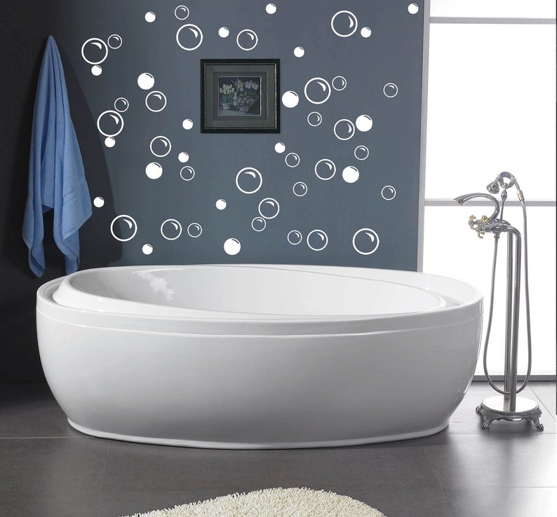 50 Large Soap Bubbles wall decals Bathroom decals vinyl Etsy