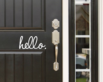 Door decal, hello door decal, hello decal, wall decal, hello wall decal - wall art - home decor- welcome decal - wall sticker - sticker -