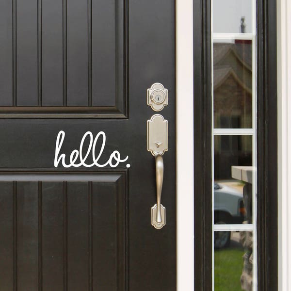 Door decal, hello door decal, hello decal, wall decal, hello wall decal - wall art - home decor- welcome decal - wall sticker - sticker -