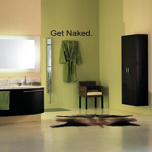 Get Naked wall decal for Bathroom Wall Art wall art wall sticker bathroom decal sticker home decor bathroom decor image 2