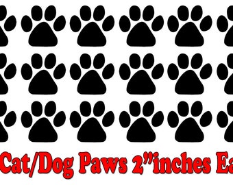 18 Dog/Cat Paw Print Decals........Wall Art Vinyl Decal sticker Removable