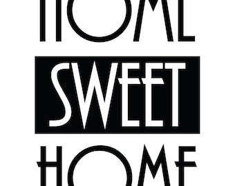 Home Sweet Home Quote ......Removable Wall Art Vinyl Decal sticker