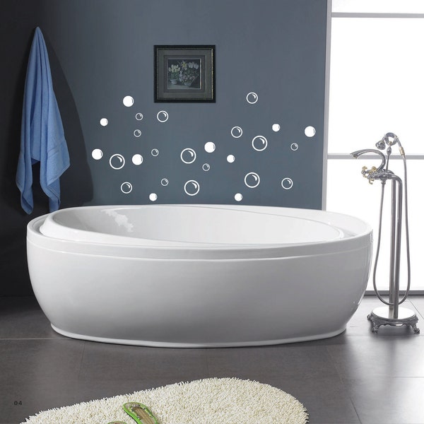 38 Soap Bubbles Bathroom wall decals - vinyl decal -wall art - home decor  - removable - bathroom decal - bubble decals - soap bubbles -