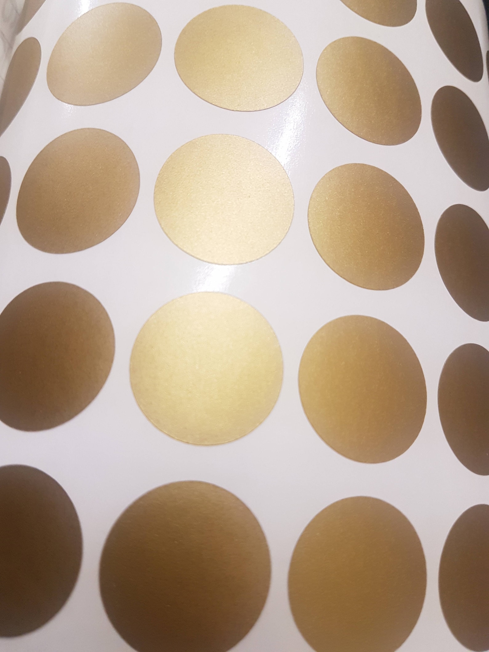 Metallic Gold Wall Decals Polka Dot Wall Sticker Decor Etsy