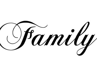 Family Wall Decal... Removable Wall Art Vinyl Decal sticker