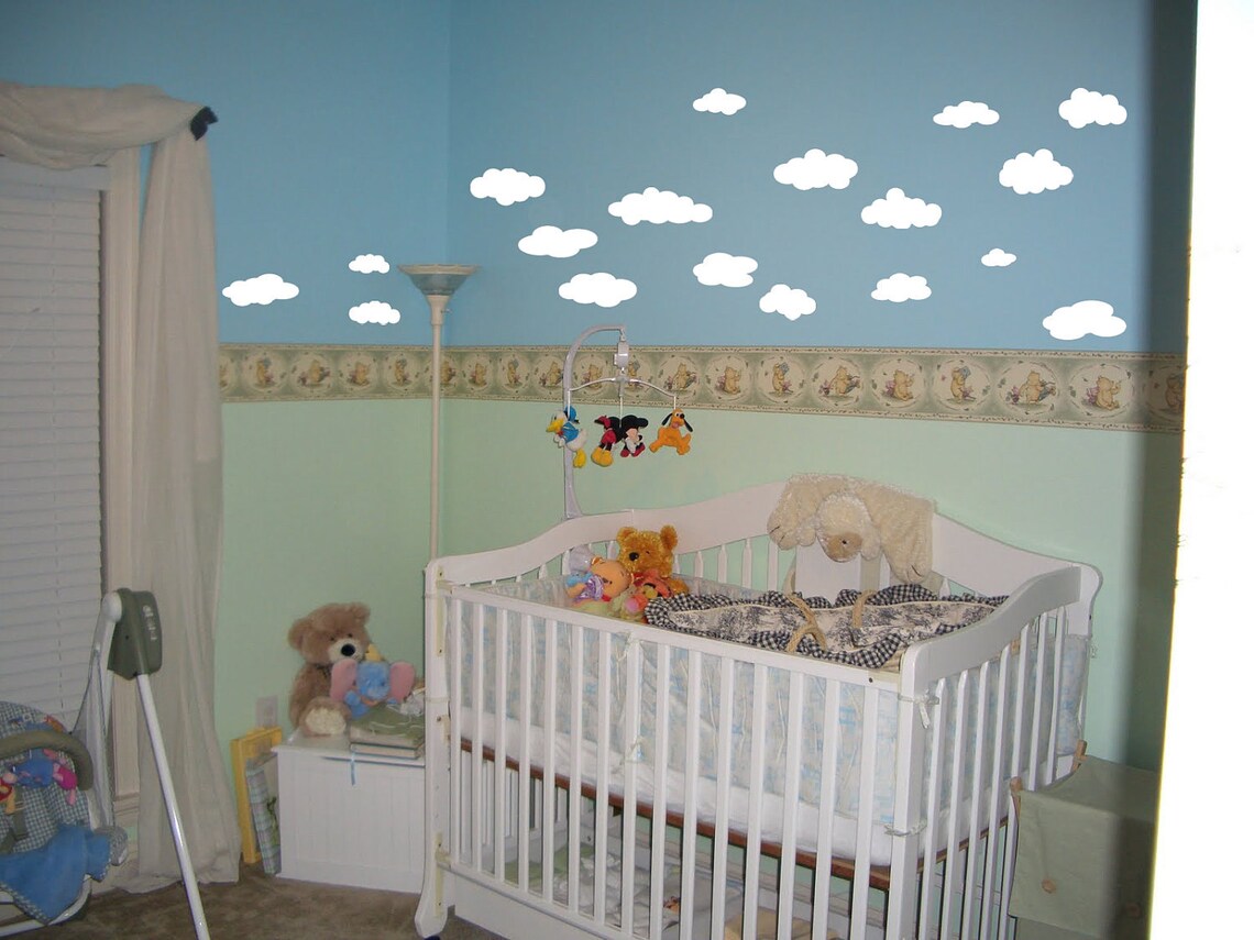 18 White Cloud Wall Decals for Nursery Decor Wall Decalhome Etsy