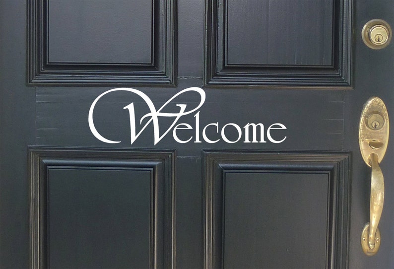 Welcome Front Door Wall Decal For Art Image 0