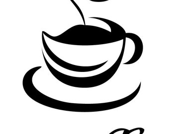 Expresso Coffee Cup Decal........Wall Art Vinyl Decal sticker