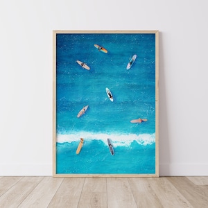 Surfer Print, Luftsurfer, Ocean Print, Strand Poster, Wellen Surf Ozean, Ozean Wellen Antenne, Ozean Wandkunst, Meer Poster, Antenne Strand