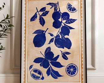 Impresión de limones, Impresión en linóleo, Linograbado, Impresión en linóleo de frutas, Impresión en linóleo de limones, Limones minimalistas, Arte minimalista, Impresión minimalista, Impresión de limones