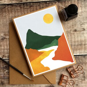 Mountain Card, Travel Card, Love Card, Typography Card, Wanderlust Card, Adventure Card, Blank, Mountain Note Card, Geometric Mountains