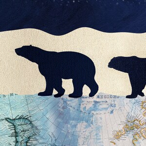 Polar Bear Card, Bear Couple Card, Bear Anniversary Card, Anniversary Card, Bear Valentines Day Card, Bear Thank you Card, Bear Birthday image 2