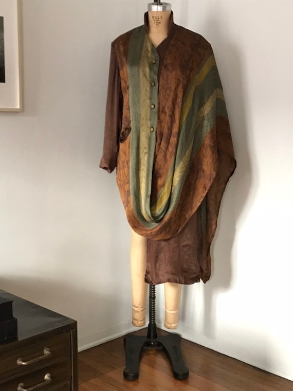 Xiao Studio Linen Floral Draped Jacket, Floral Lin