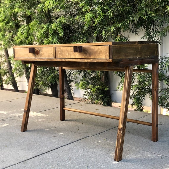 Wood Desk Etsy