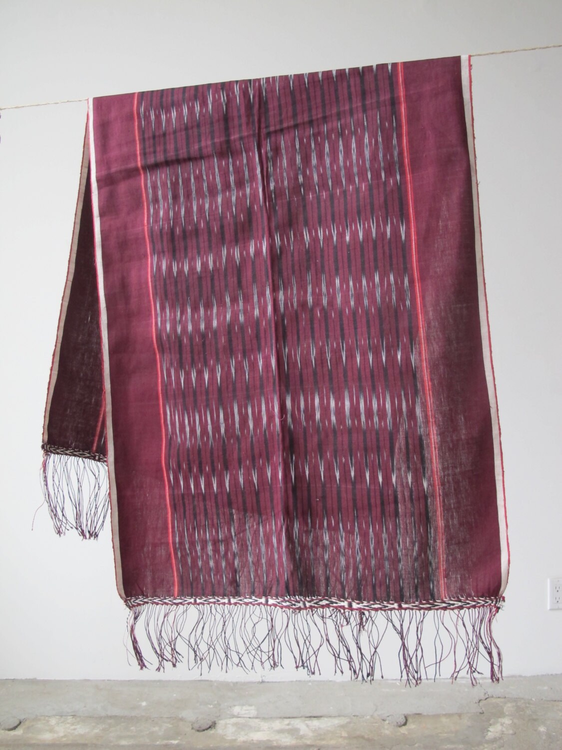 Beautiful Burgundy Ulos si Rara from Northern Sumatra