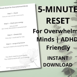 ADHD Mind Reset Guide | 5-Minute Task Relief Tool (Digital Download)