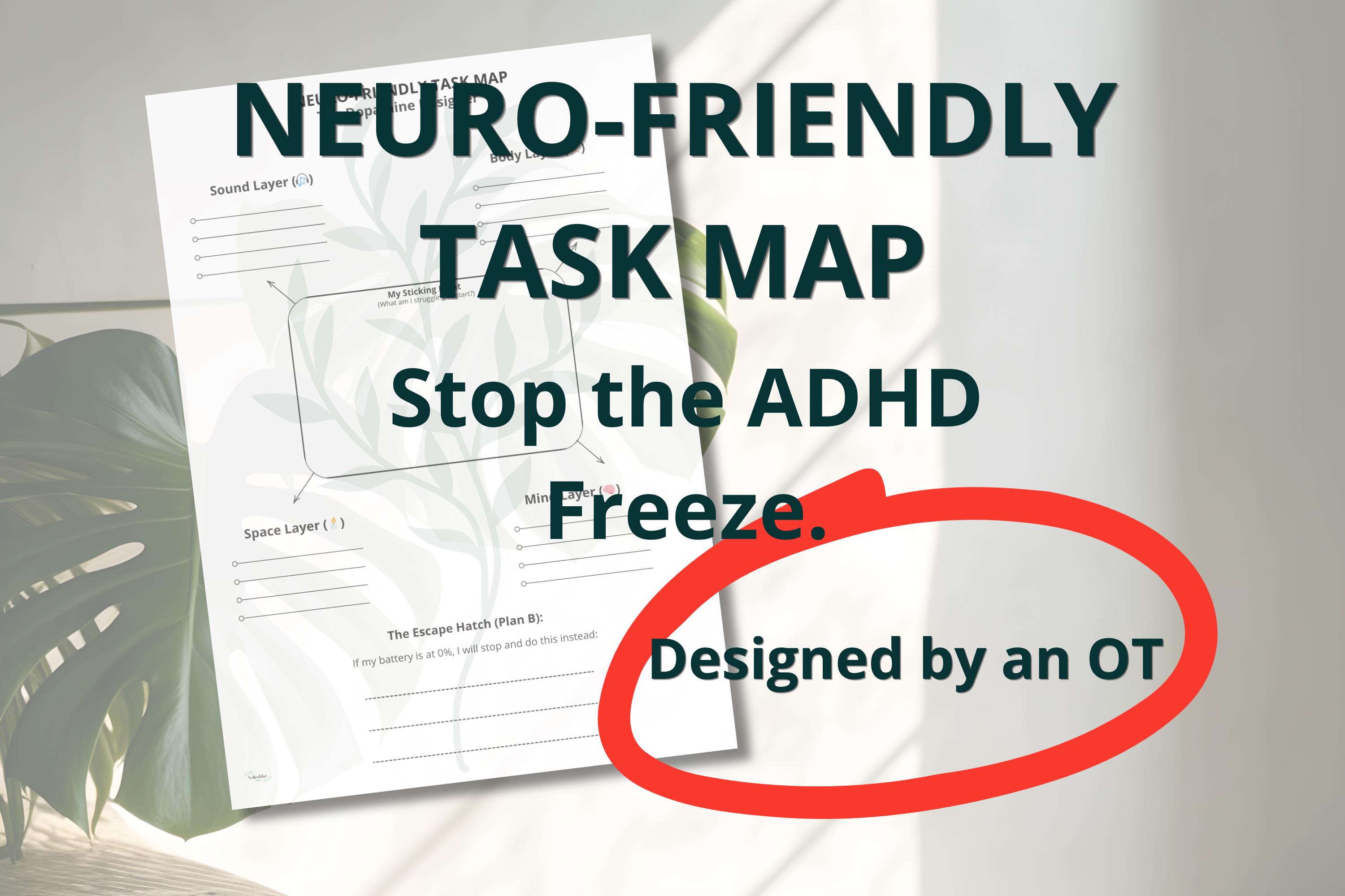 ADHD Task Map | Neuro-friendly Executive Dysfunction Tools, Dopamine ...