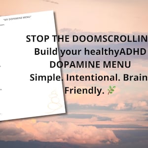 ADHD Dopamine Menu Printable, Motivation & Reward System, Executive Function Support, Neurodivergent Friendly, Digital Download
