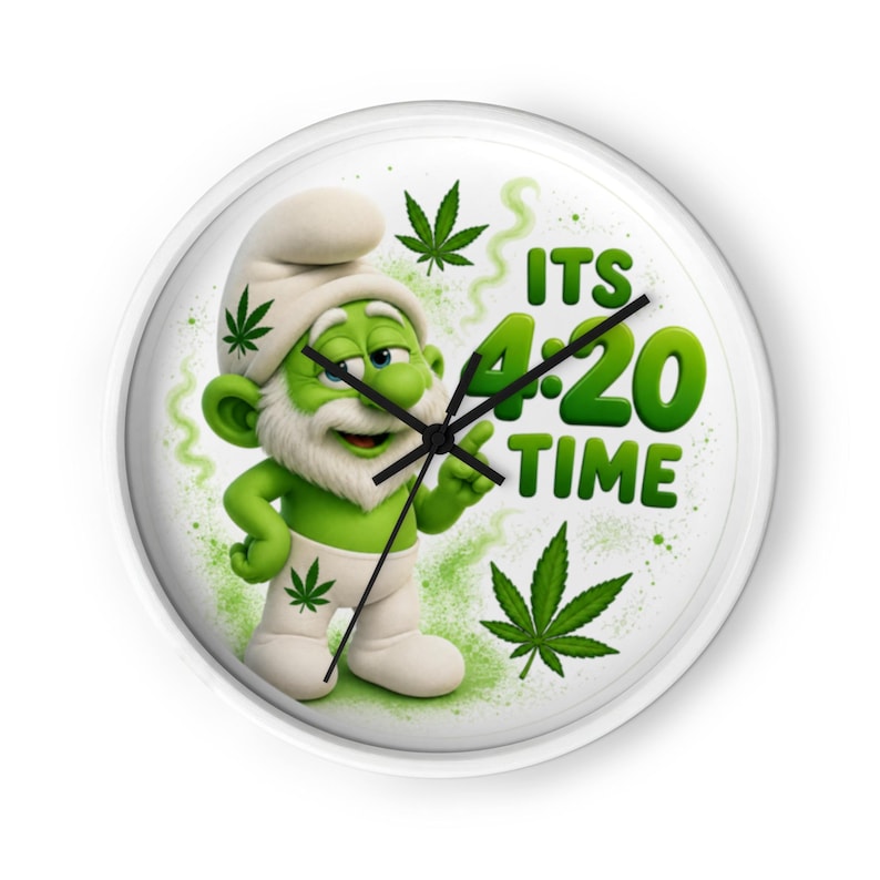 Papa Smurf - It's 4:20 Time -- Wall clock