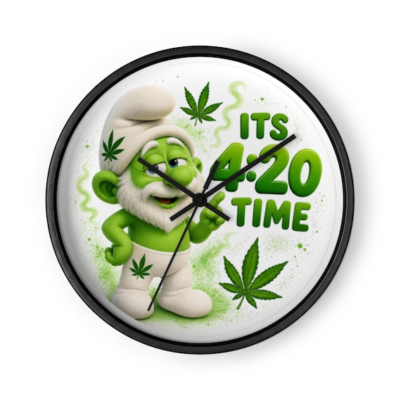 Papa Smurf - It's 4:20 Time -- Wall clock