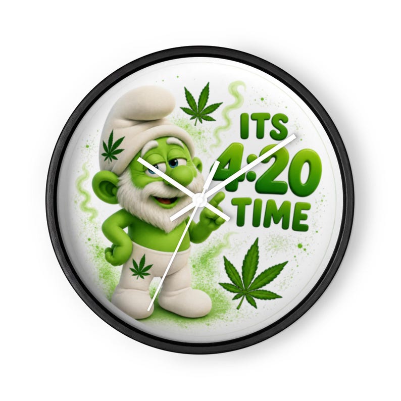Papa Smurf - It's 4:20 Time -- Wall clock