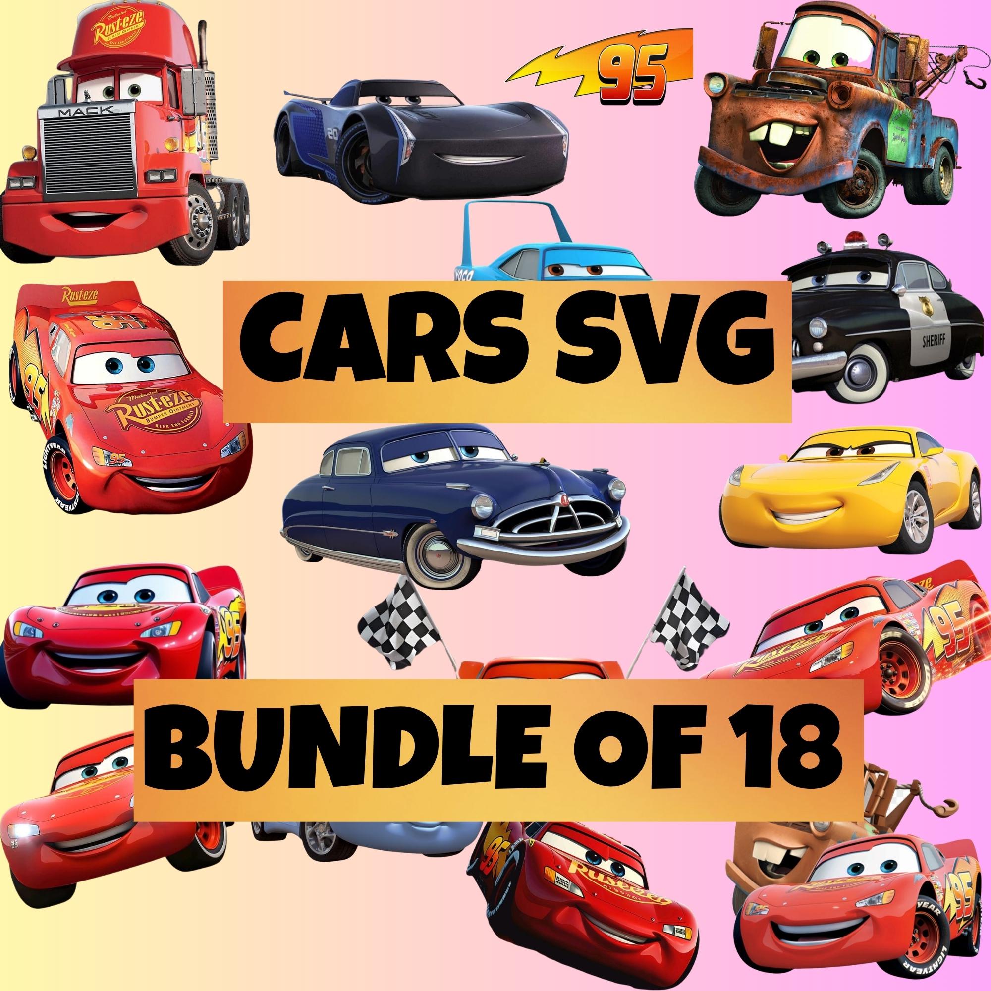 Cars SVG Cundle for Cricut, Racing Car SVG PNG, Cartoon Car Clipart ...