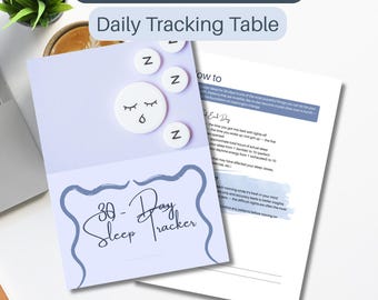 30-Day Sleep Tracker: Daily Log, Quality Journal (Digital Download)
