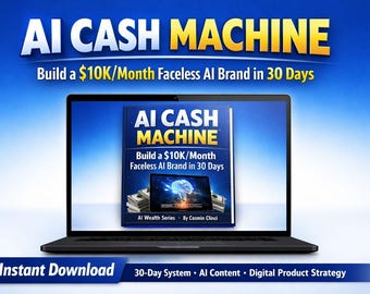 E-boek AI-geldautomaat, bouw een anoniem merk, gids passief inkomen (digitale download)