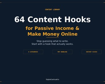 64 contenthaken voor passief inkomen | Verdien online geld | Handleiding voor contentmakers