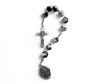 St. Benedict Fire Agate Chaplet