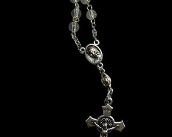 Our Lady of Medjugorje One Decade Tenner Pocket Rosary with St. Benedict Crucifix | Queen of Peace, Divine Mercy