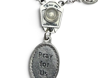 St. Peregrine Chaplet, Patron Saint of Cancer Patients and Serious Illness | Lourdes Water Medal | Catholic Rosary Beads