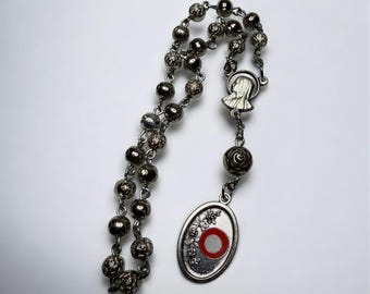 St. Therese Chaplet | Little Flower Rosary with Rose Beads & St. Thérèse Relic Medal | Handmade Catholic Prayer Chaplet