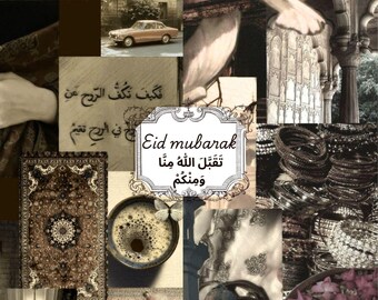 Biglietto di auguri Eid Mubarak, calligrafia dorata, auguri sinceri, biglietto di auguri digitale