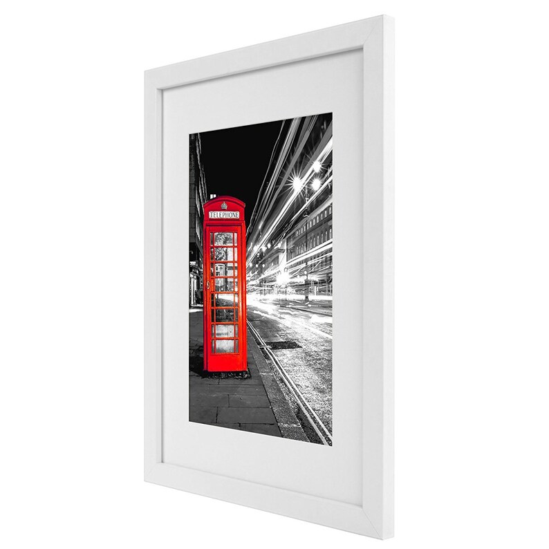 Americanflat 12 Pack Wall Mounting Materials Included Display Pictures 8x10 with Mats or 11x14 Without Mats 11x14 White Picture Frames