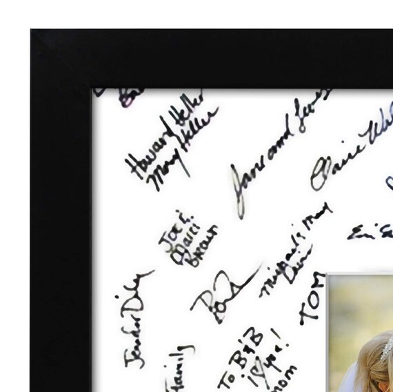 Americanflat 14x14 Wedding Signature Picture Frame Matted To Fit Pictures 5x7 Inches Or Without Mat Glass Front
