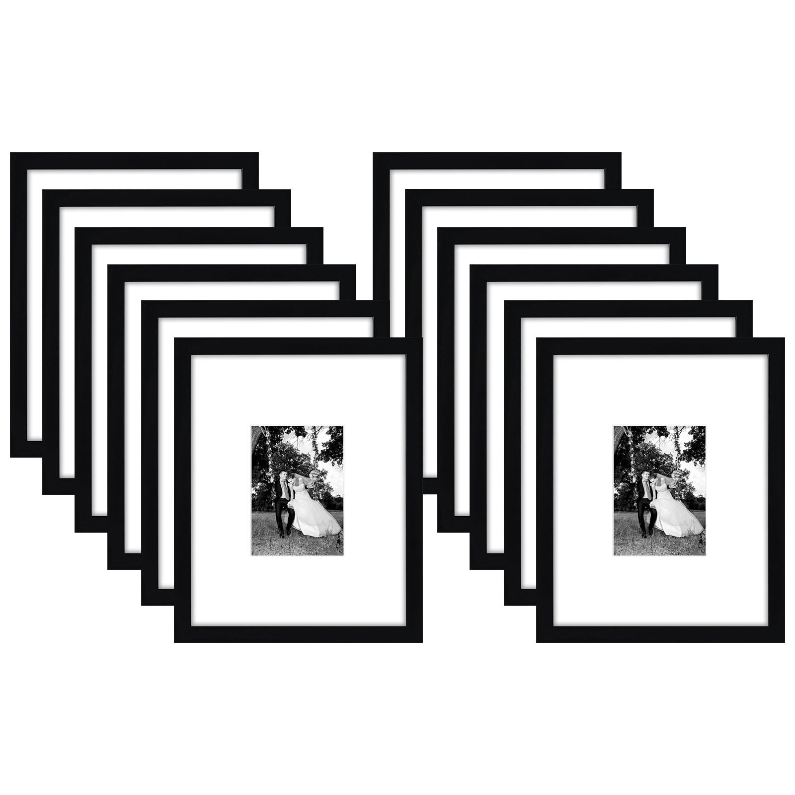 Black Picture Frame 11 x 14 Without Mat and 5x7 With Mat Etsy