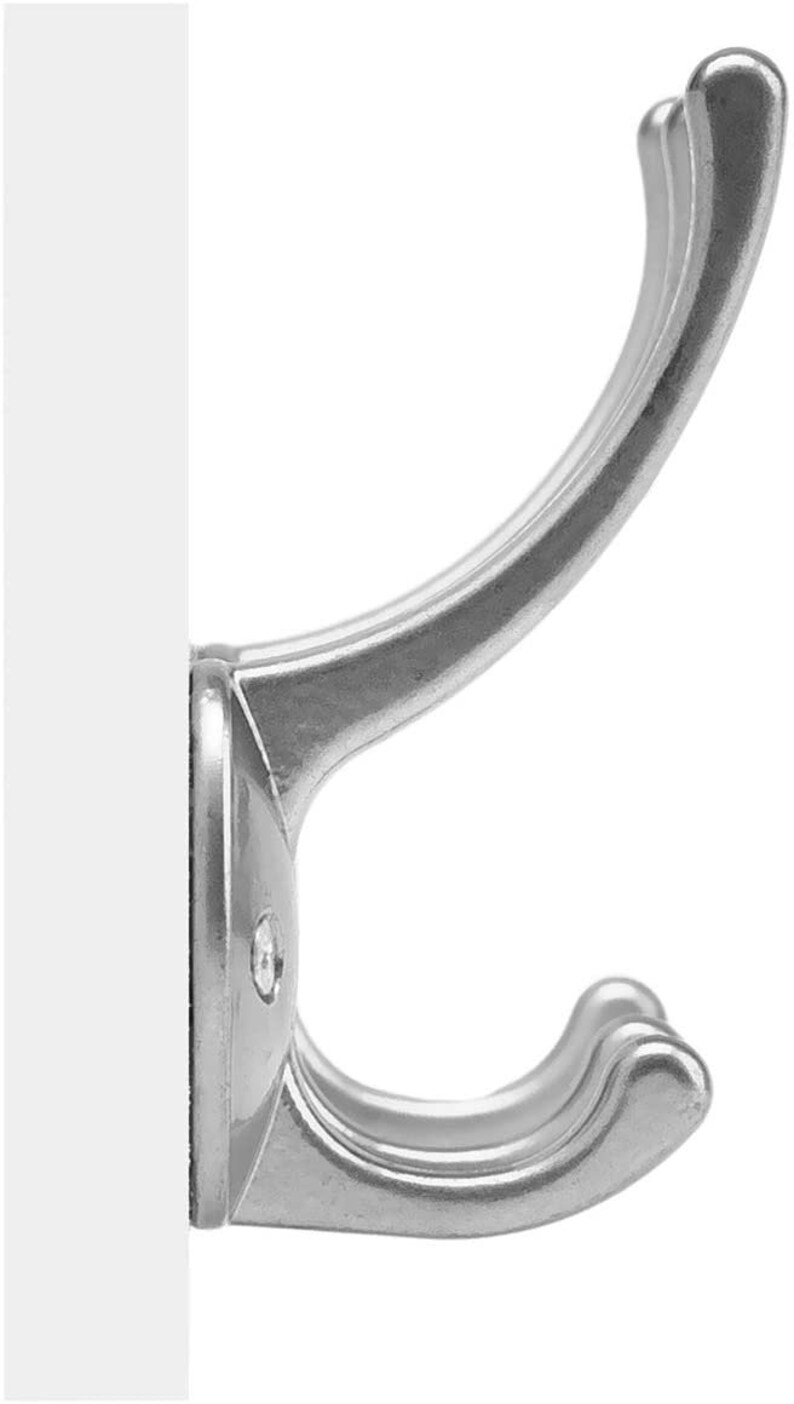 White Wall Hooks Shelf Set of 2 16 Inch 3 Hooks Each for Etsy