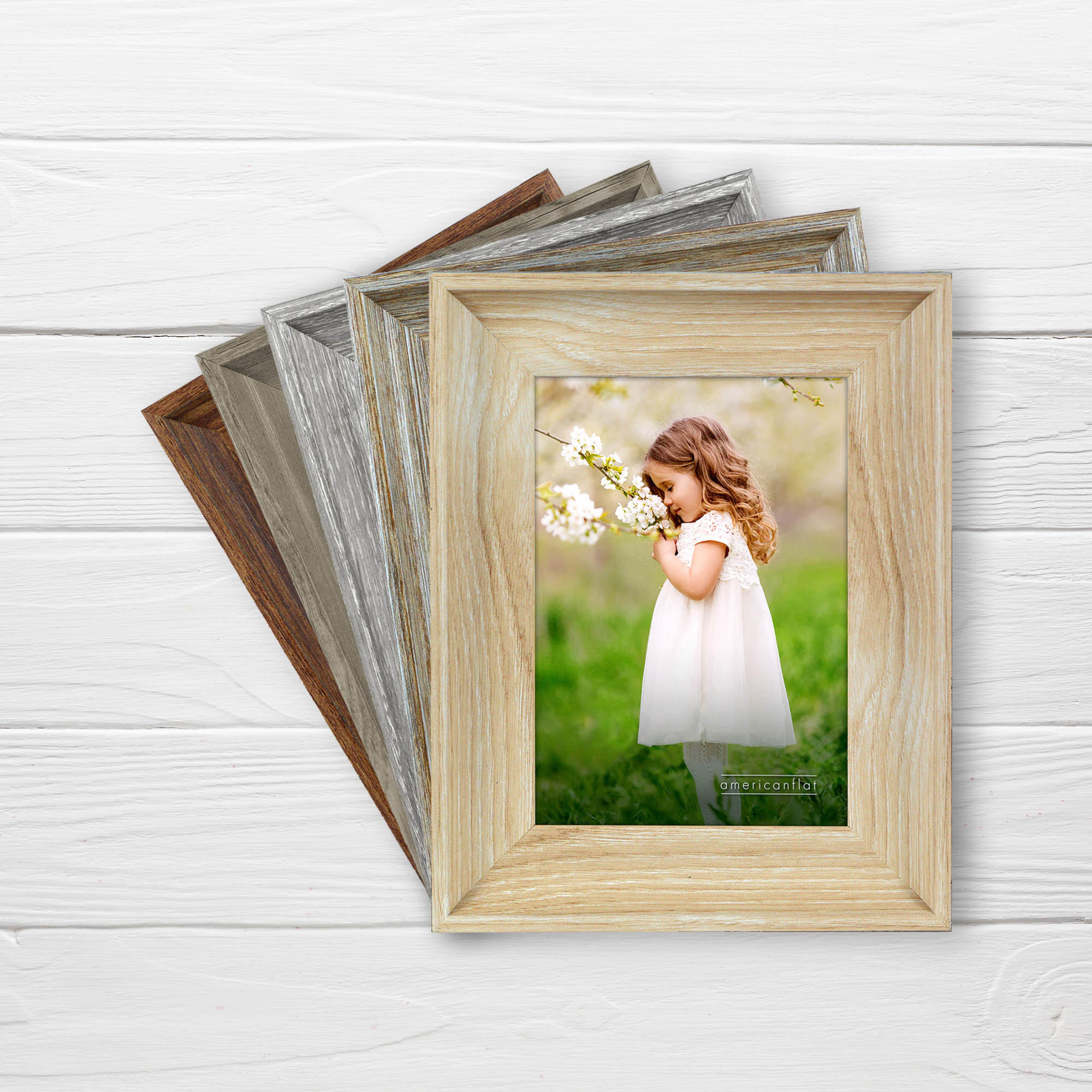 Composite Wood with Polished Glass for Tabletop Americanflat 5x7 Hinged Picture Frame in Black with Two Displays Composite Wood with Polished Glass for Tabletop Americanflat 5x7 Hinged Picture Frame in Black with Two Displays