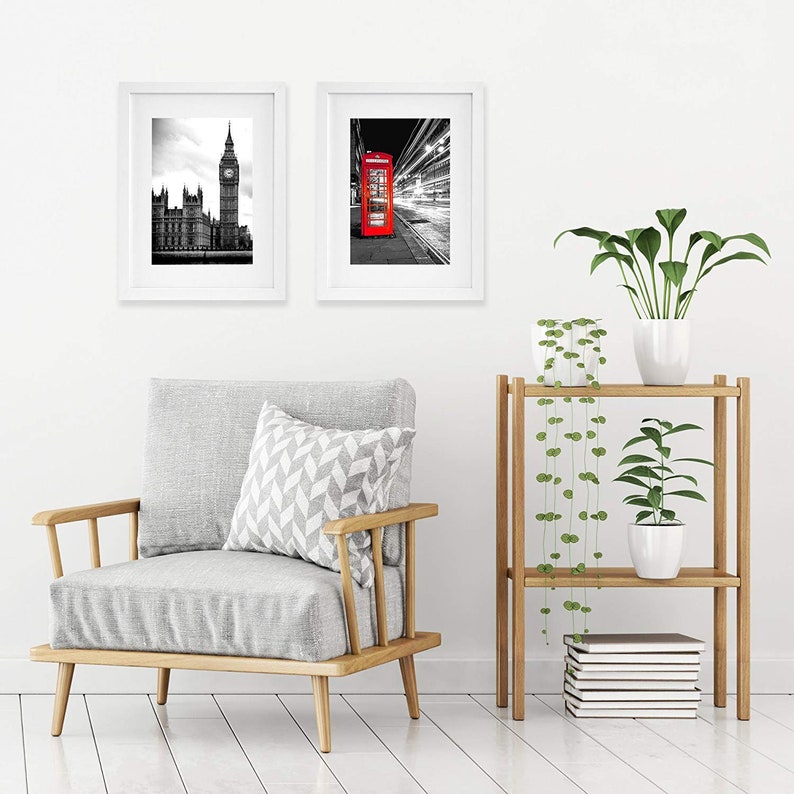 Americanflat 12 Pack Wall Mounting Materials Included Display Pictures 8x10 with Mats or 11x14 Without Mats 11x14 White Picture Frames